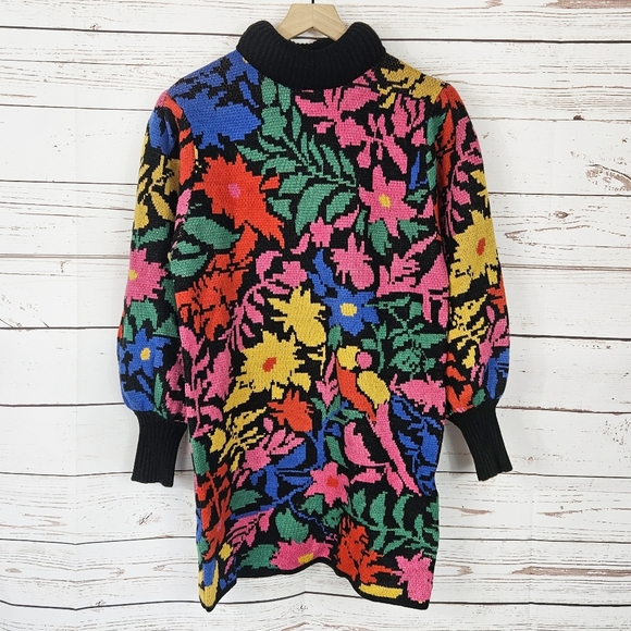 Farm Rio | Tropical Garden Sweater Dress NWT - Picture 3 of 7